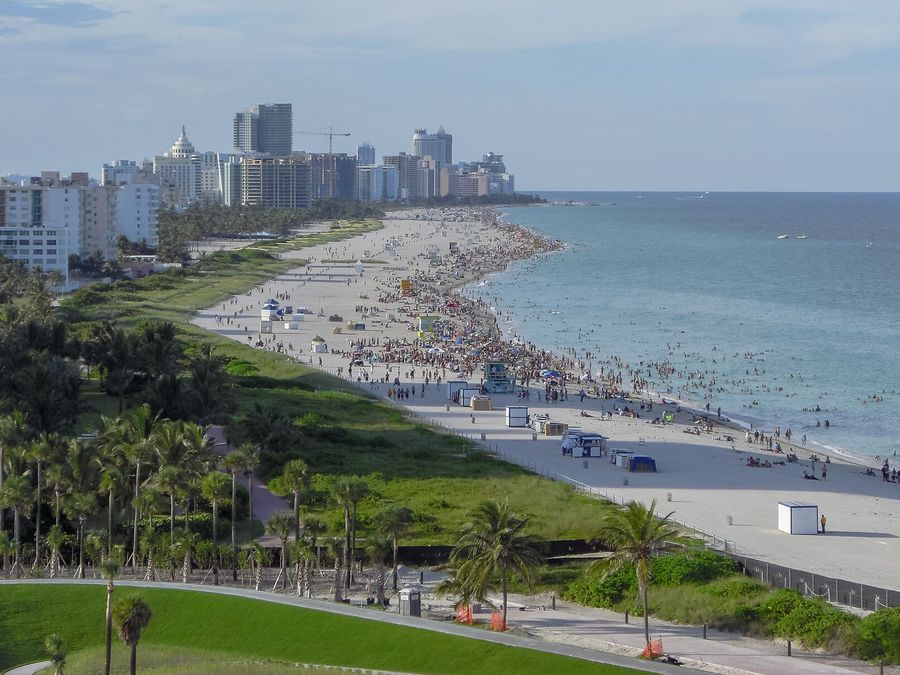 South Beach and the Atlantic from above